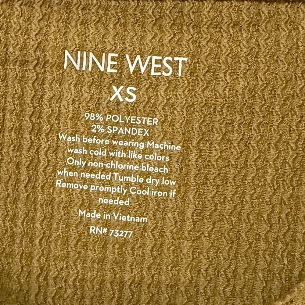 Nine West Olive Ruffle Flutter Sleeved Top - Picture 4 of 5